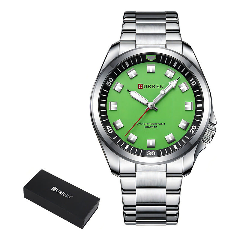 Relojes De Cuarzo Luminosos Curren Fashion Para Hombre Verde