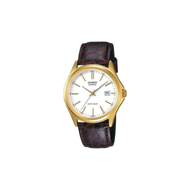 Reloj Casio Hombre Mtp-1183q-7a Relojesymas Marrón Dorado Blanco