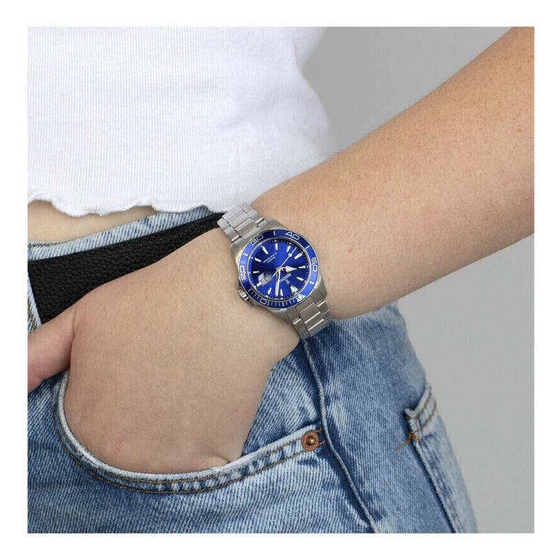Reloj Festina Mujer Sport Sumergible F20503 Plateado Azul