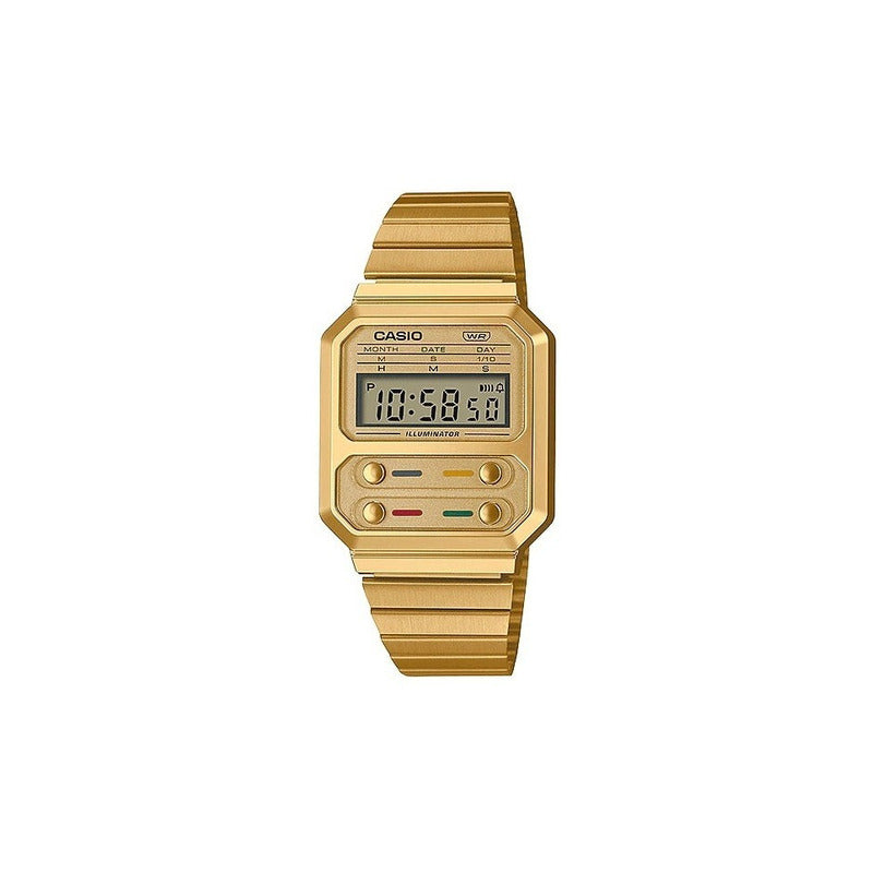 Reloj Casio Vintage A-100weg-9a Original Dorado Dorado Dorado