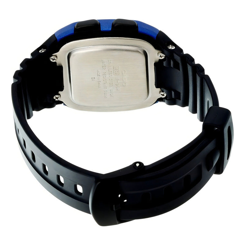 Reloj Casio W-96h-2av Cuarzo Hombre Negro Azul Plateado