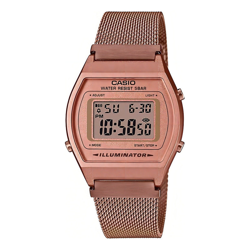 Reloj Digital Vintage Casio B640wmr 5ad Para Mujer, Correa Rosa, Color Bisel, Color Rosa, Color De Fondo Positivo Rose Relojes De Muñeca