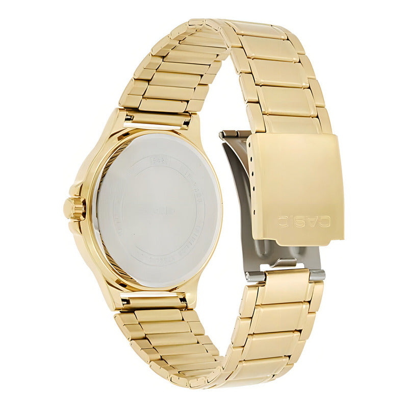 Reloj Casio Mtp_v300g_1a Cuarzo Hombre Color De La Correa Dorado