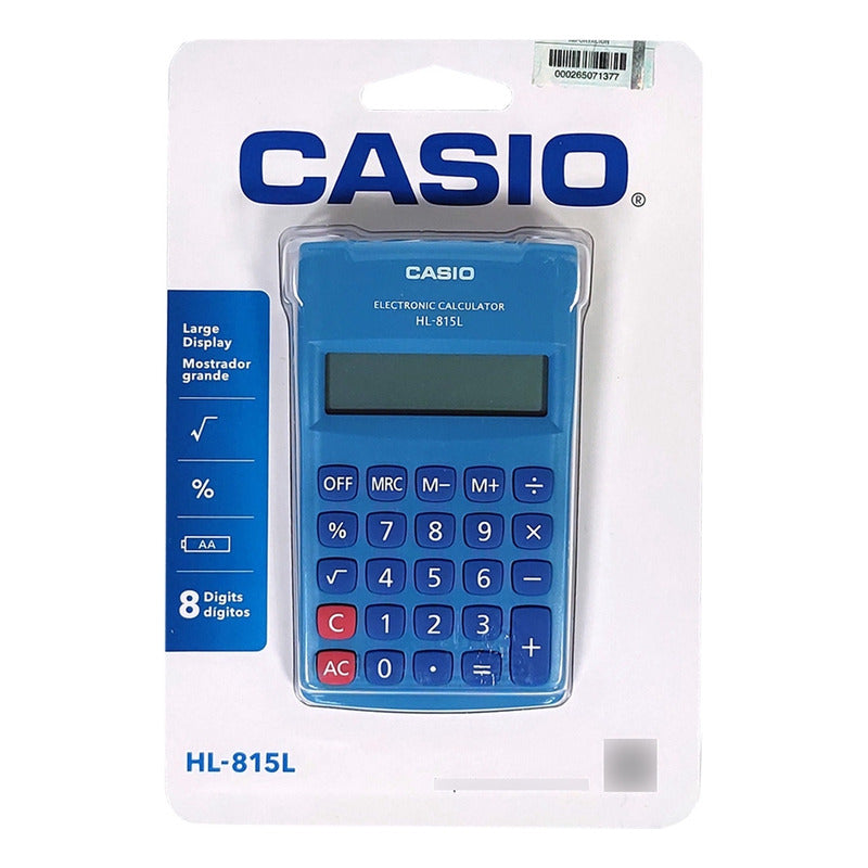 Calculadora Casio Hl-815l-bu Relojesymas Azul