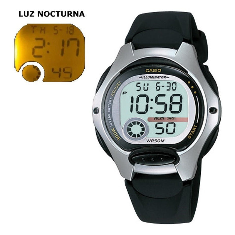 Reloj Casio Lw-200-1avcf Illuminator Multifunción-negro Negro