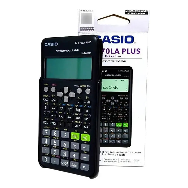 Calculadora Cientifica Casio Fx-570 Ing/esp Relojesymas Color Plateado