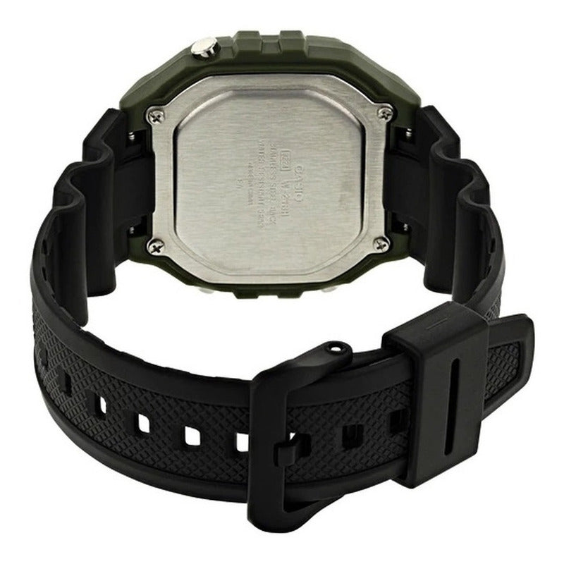 Reloj De Pulsera Casio Youth W-218h-3a Relojesymas Negro Verde Gris