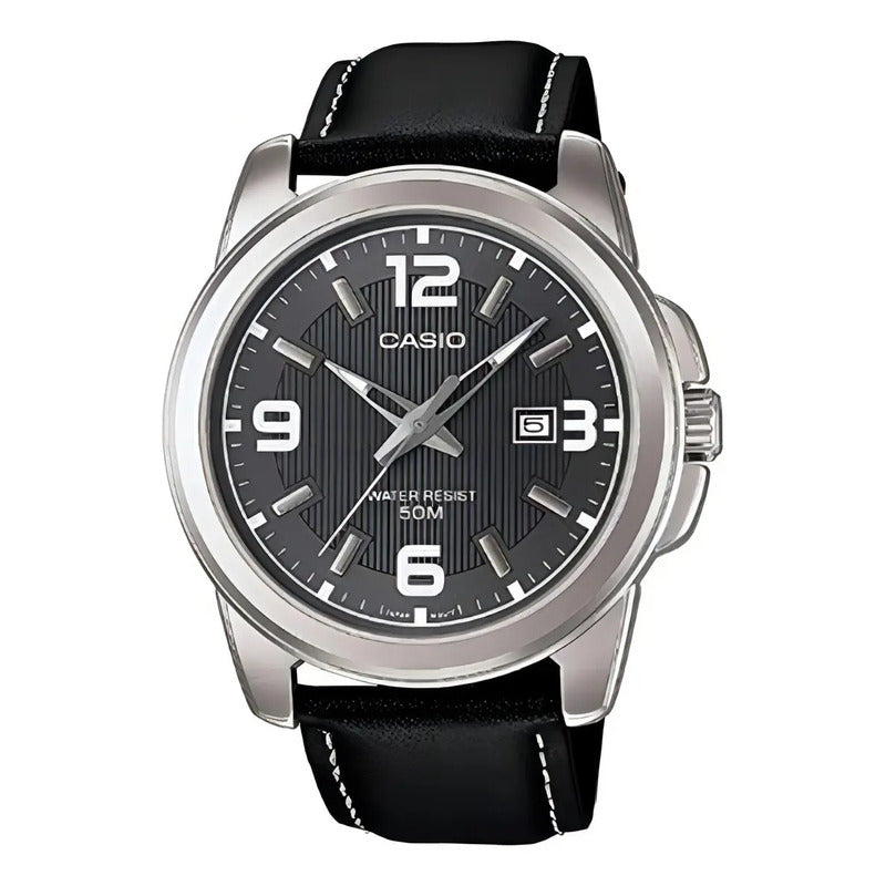 Mtp-1314l-8avdf - Reloj Casio P/c Calend. 50m Hombre Plateado Negro