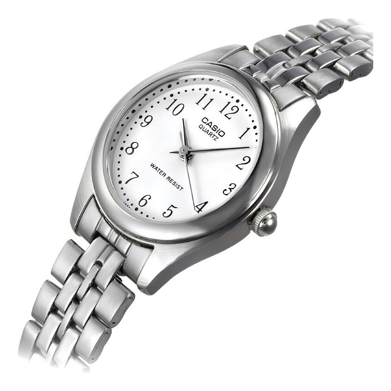 Reloj Casio Ltp-v002d-2budf /marisio Plateado Blanco