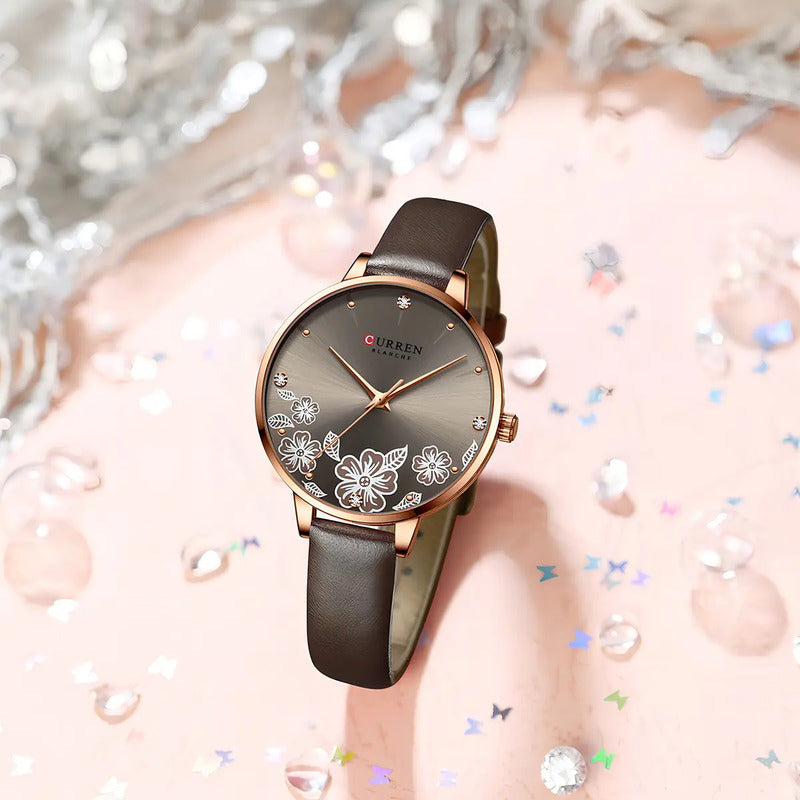 Relojes De Cuarzo Curren Mujer 9068a-3 Marrón