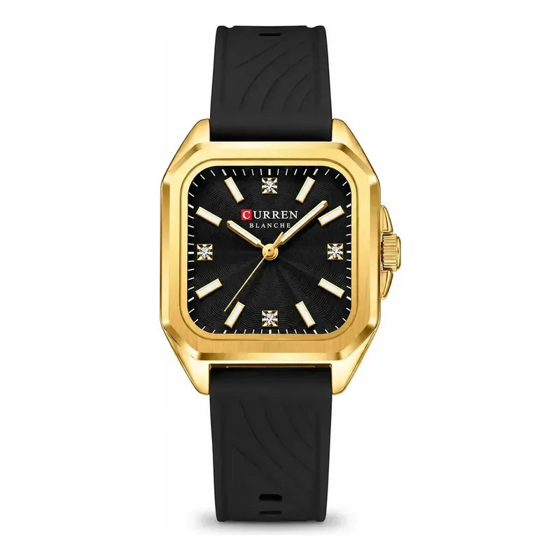 Reloj Para Mujer Curren 9113 Kree4504 Dorado Negro