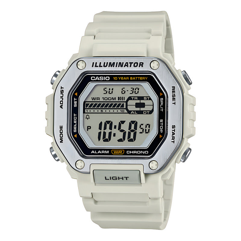 Reloj Casio Mwd-110h-8a Resina/acero Hombre Blanco Humo Negro