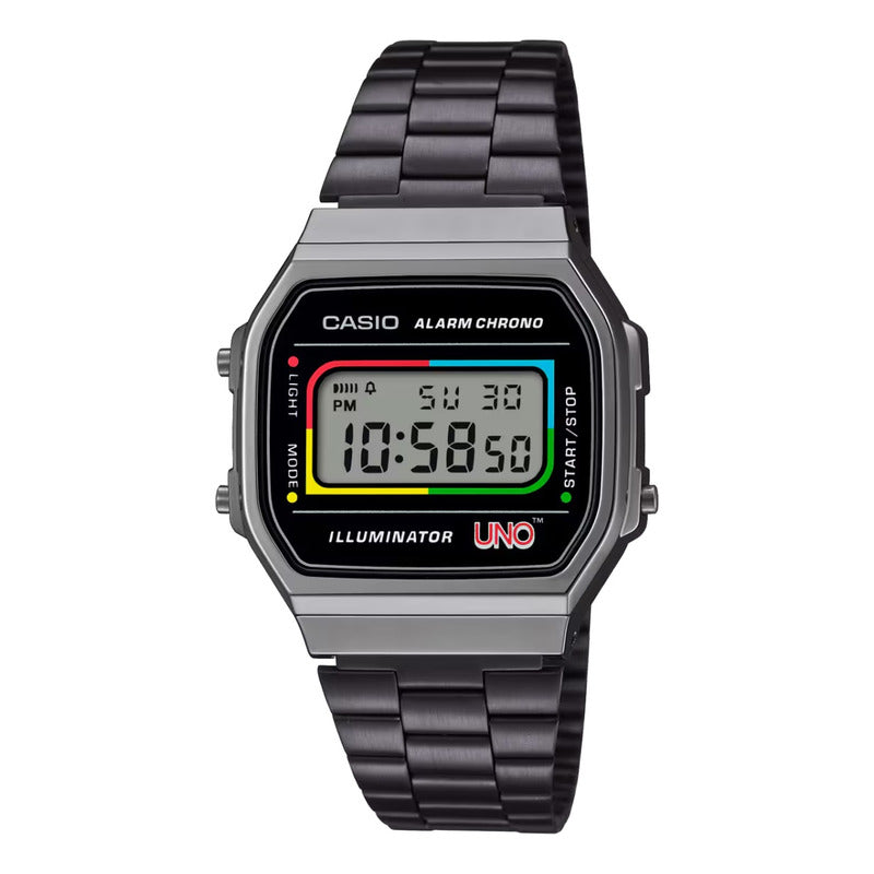 Reloj Casio A168weuc-1a Nuevo Original Gris Negro