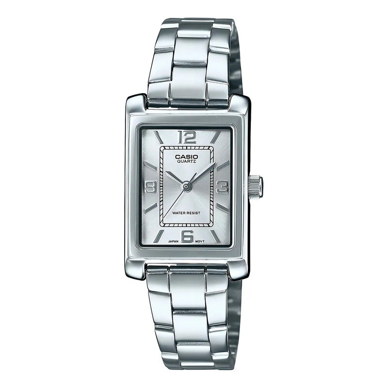 Reloj De Mujer Casio Con Correa De Acero Inoxidable Plateado