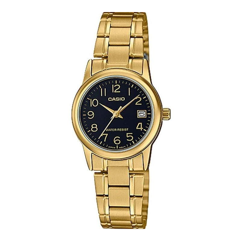 Reloj Casio Ltpv002 Mujer Acero Dorado Watchsalas Full