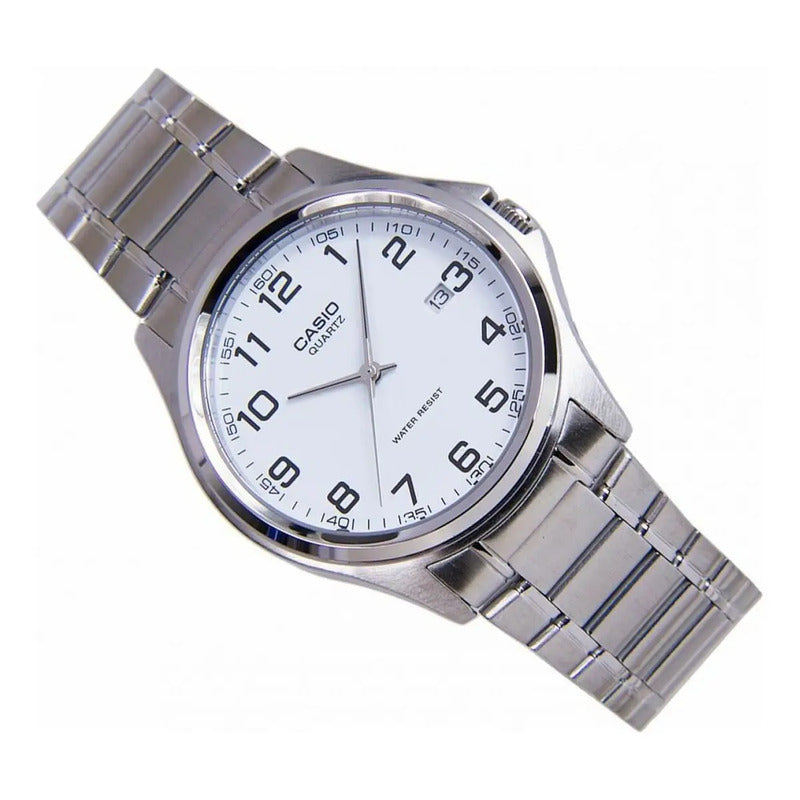 Reloj Casio Clásico Mtp-1183a Para Hombre, Con Cuarzo Y Correa De Acero Plateado Azul