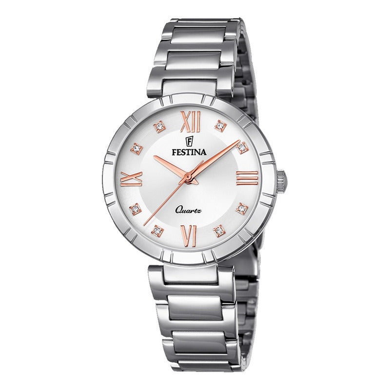Relojes Pulsera Mujer Metal F16936/b  Original Plateado Plateado Plateado
