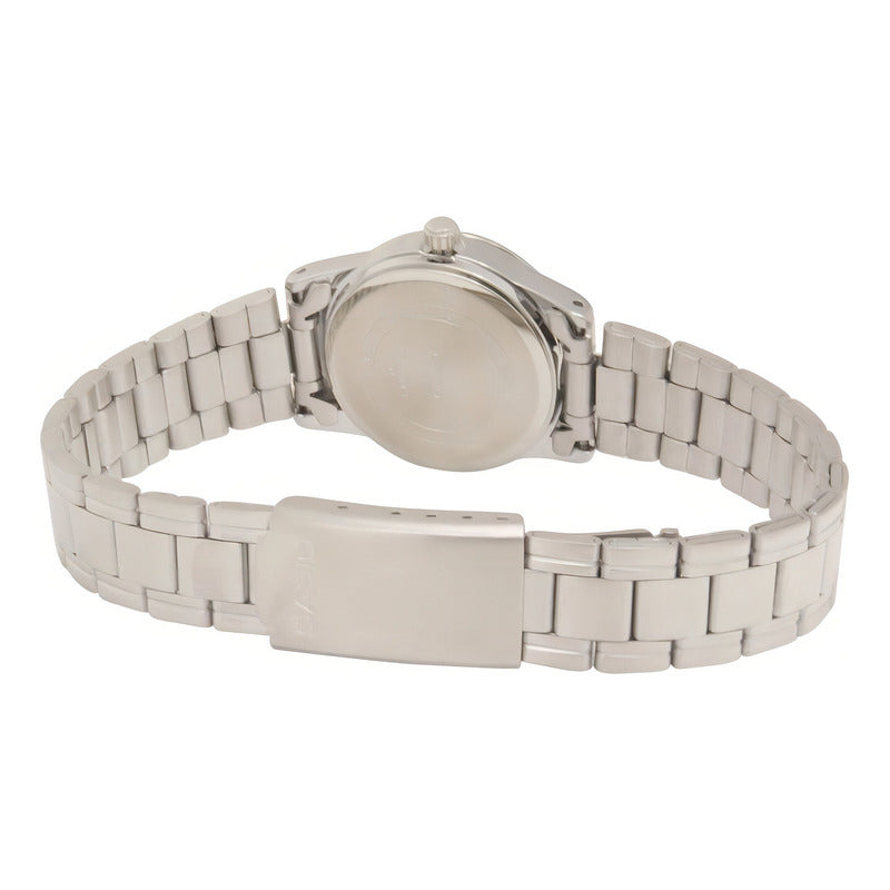 Reloj Casio Mujer Ltp-v001d-1budf Plateado Negro