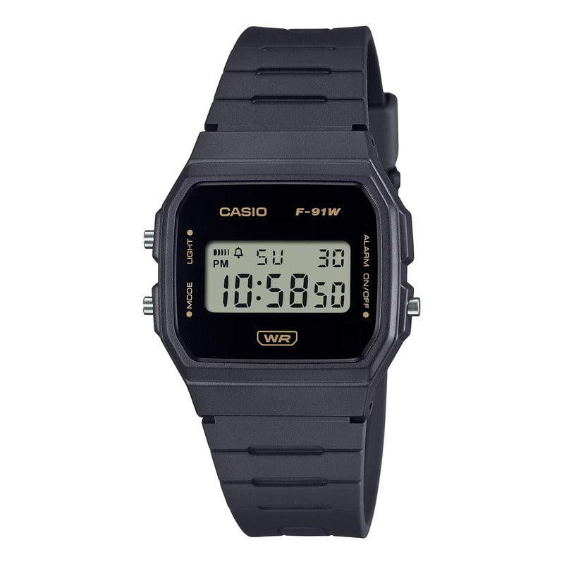 Reloj Casio Vintage F-91wb-8adf Negro Para Adultos Negro Gris Oscuro