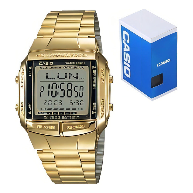Reloj Casio Db-360g Hombre Gold Vintage Dorado Dorado Gris