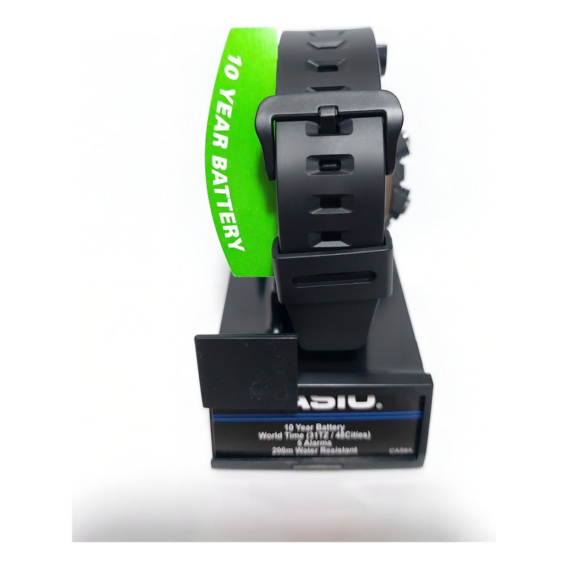Reloj Pulsera Digital Casio Dw-291 Con Correa De Resina Color Negro - Fondo Gris