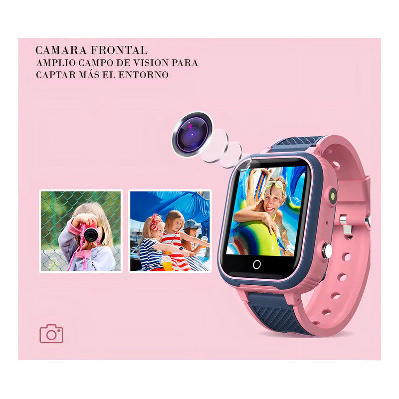 Smartwatch 4g U8 Lt21-pk Rosa Gps Niños Videollamada Resistente Agua Rosa/gris Gris