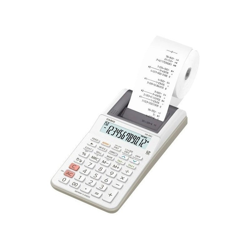 Calculadora Con Impresora Casio Calculadora Hr-8rc Color Blanco