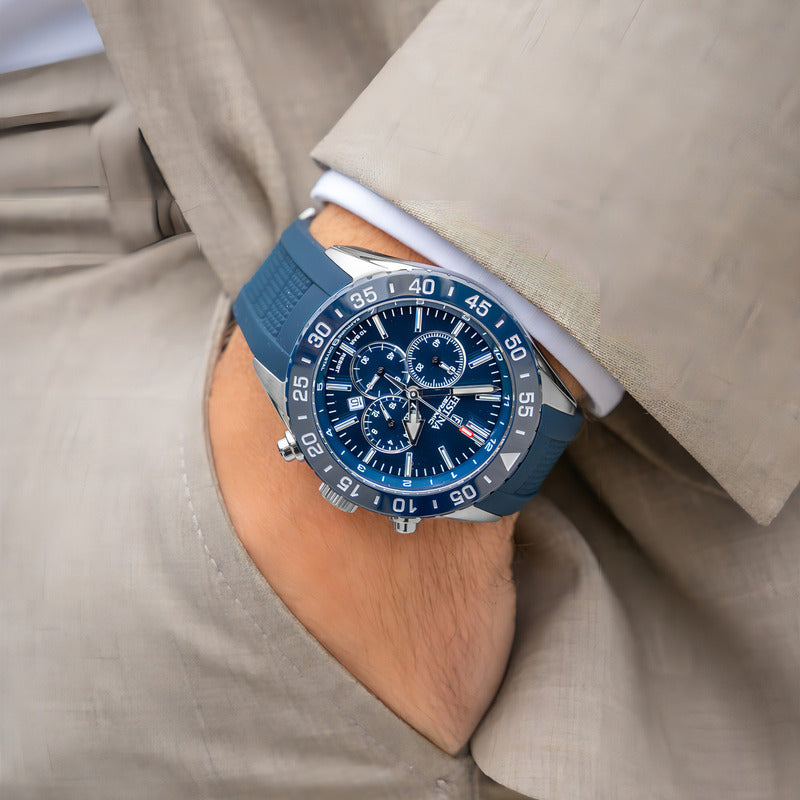 Reloj Festina F20515/1 Hombre Plateado Ceramic /marisio Azul