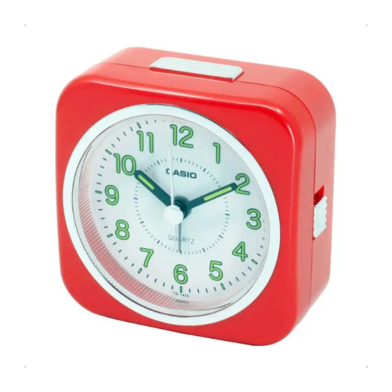 Reloj De Mesa Analógico Casio Tq-143s-4 Color Rojo Rojo