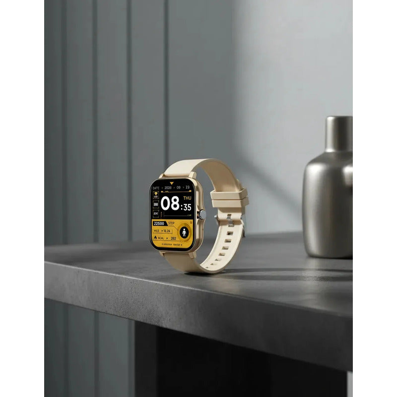 Smart Watch Bluetooth Derwye Crema Dorado