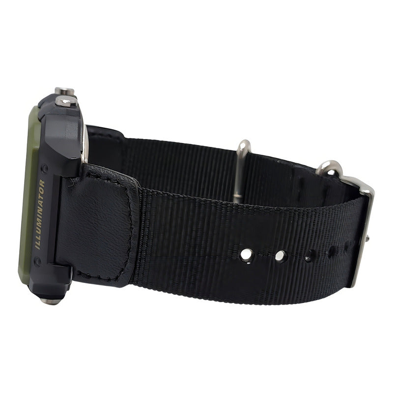 Reloj Pulsera Digital Casio Ae-1200whb-1b Con Correa De Tela Color Negro - Bisel Verde