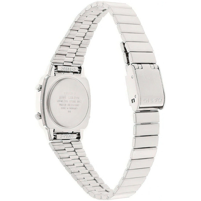 Reloj Casio La-670wa-7d Vintage Original Plata Plateado