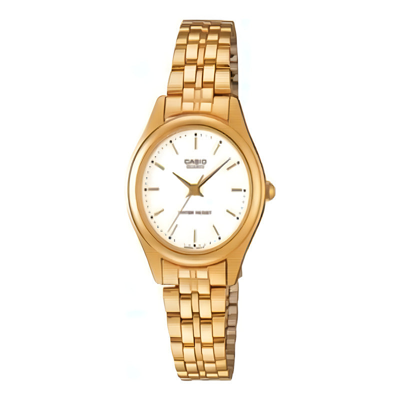 Reloj Casio Mujer Ltp-1129n-7ardf Dorado Blanco