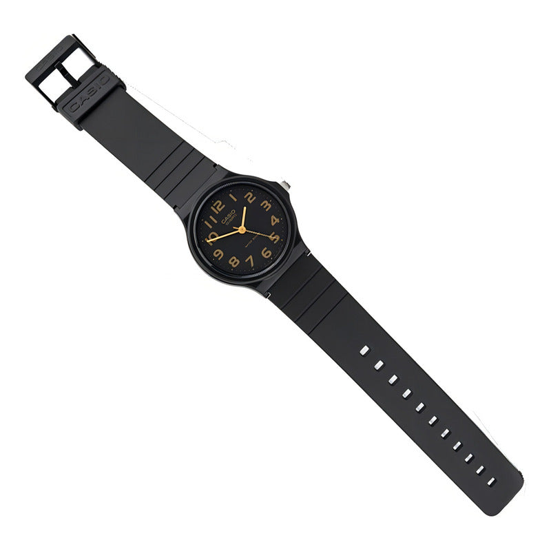 Reloj Pulsera Casio Mq-24-1b2 Con Correa De Resina Color Gris Oscuro - Fondo Negro