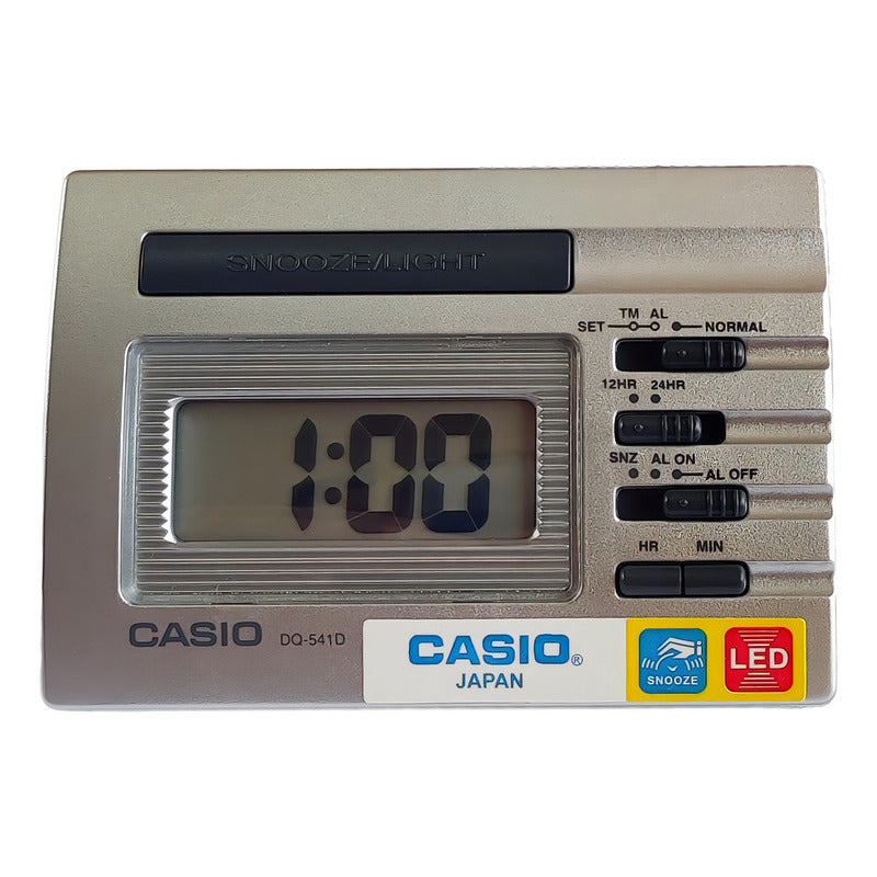 Reloj Despertador Digital Casio Plateado - Dq-541-8r