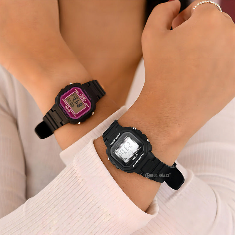 Reloj Casio La-20wh-4a Digital Rosa Para Mujer Negro