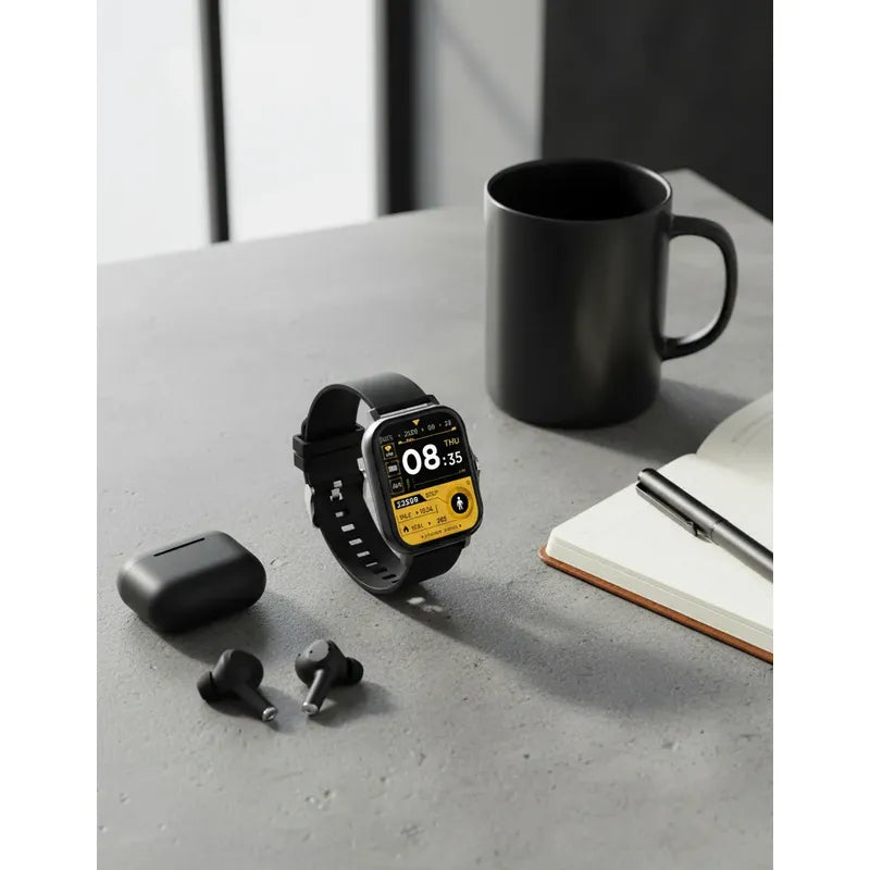 Smart Watch Bluetooth Derwye Negro Negro Silicona