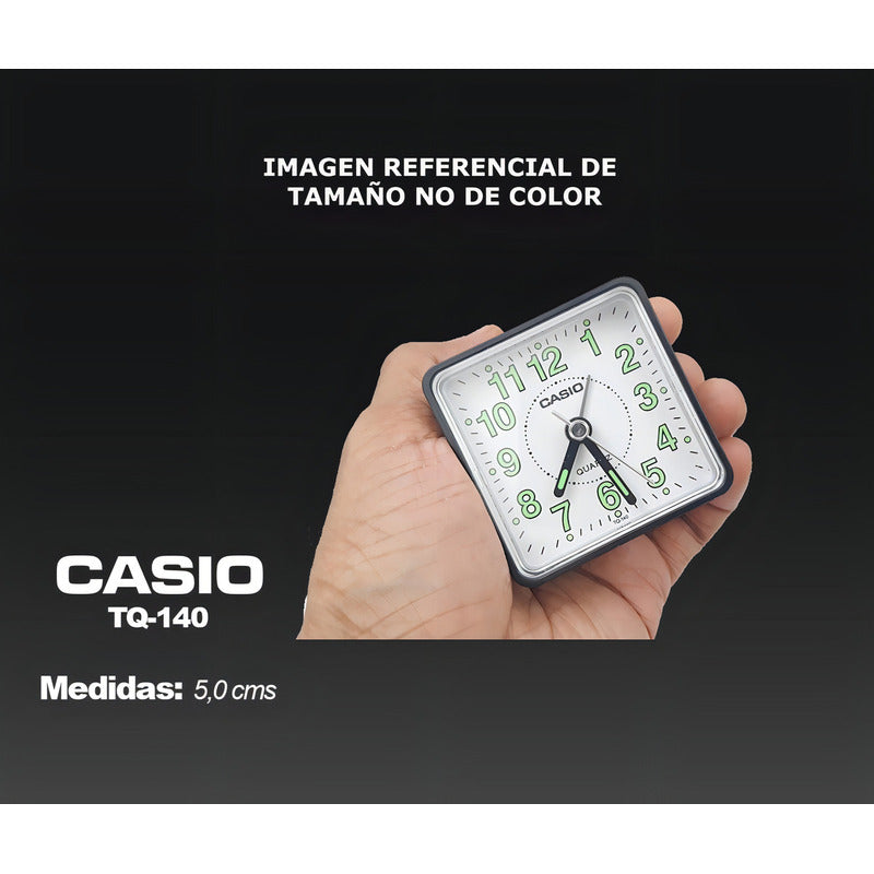 Reloj Despertador Casio Tq-140 Colores Surtidos/relojesymas Color Negro 1d