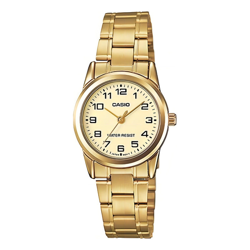 Reloj Mujer Casio Ltp-v001g-9budf Dorado 9b