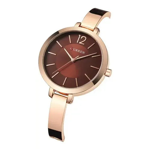 Reloj Curren De Dama C9012-2 Original Rose Coffee