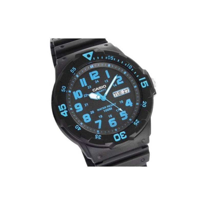 Reloj De Hombre Casio Mrw-200h-2bdf Analógico De Cuarzo Con Correa De Resina Negra Negro