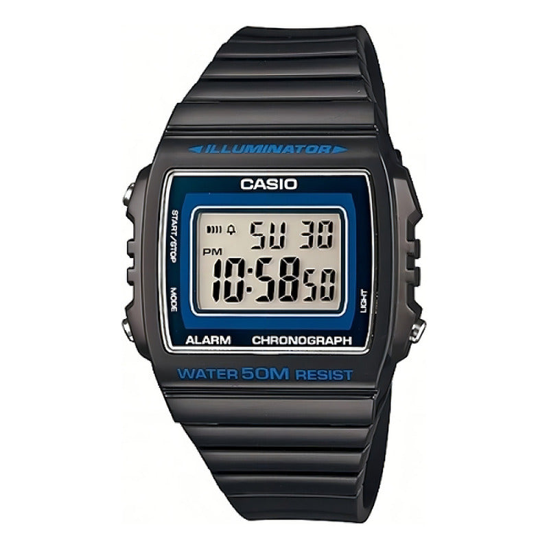 Reloj Mujer Casio Vintage W-215h-8avdf Relojesymas Color De La Correa Negro
