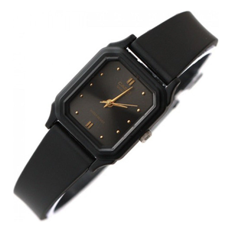 Reloj Casio Dama Lq-142e-1a Resina Original Negro Gris Oscuro