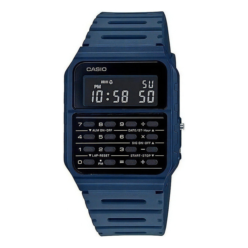 Reloj Calculadora Clasico Casio Ca-53wf-2b Azul Azul Wf-2b Surtido