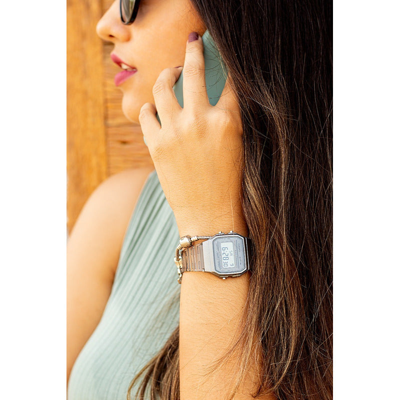 Reloj Pulsera Casio Collection F-91ws-7 Transparente Plateado Gris
