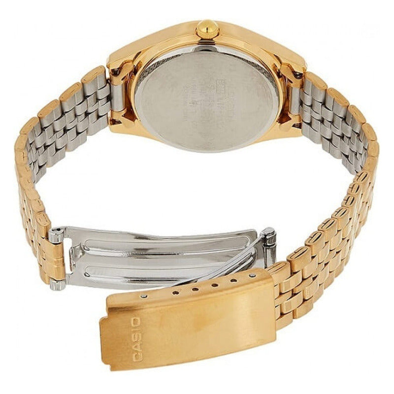 Reloj Casio Metal Dama Dorado Ltp-1129n-7a Relojesymas Blanco