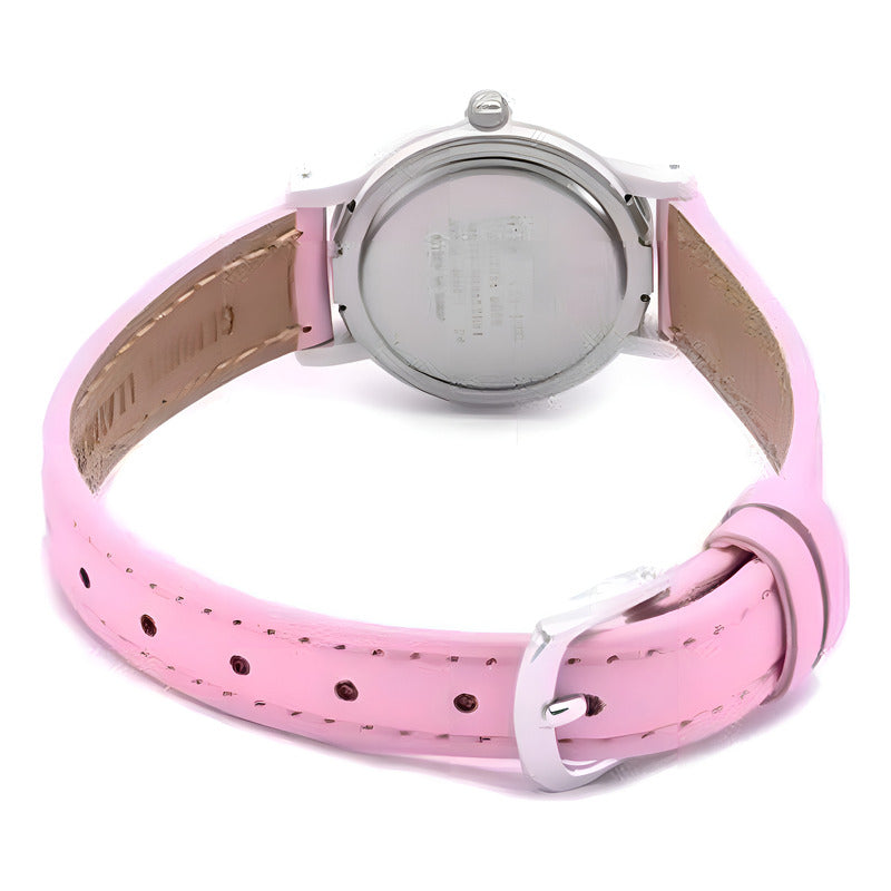 Reloj Casio Análogo Mujer Lq-139l-4b1 Color De La Correa Rosa Color Del Bisel Blanco Color Del Fondo Blanco