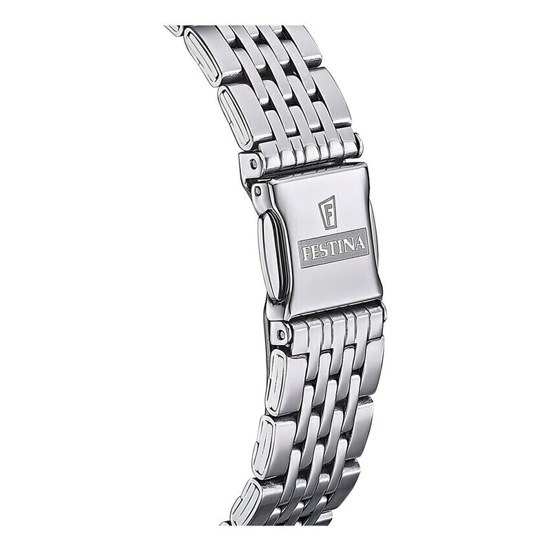 Reloj Festina Mujer Colección Acero Clásico F16748/2 Plateado Blanco