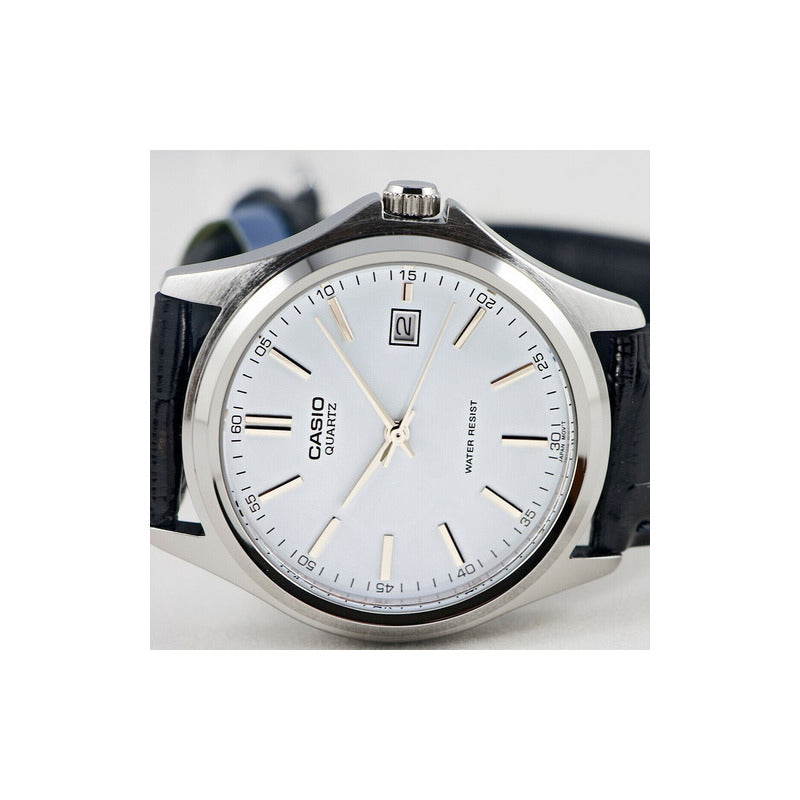 Reloj Casio Clásico Mtp1183e-7adf Relojesymas Negro Plateado Blanco