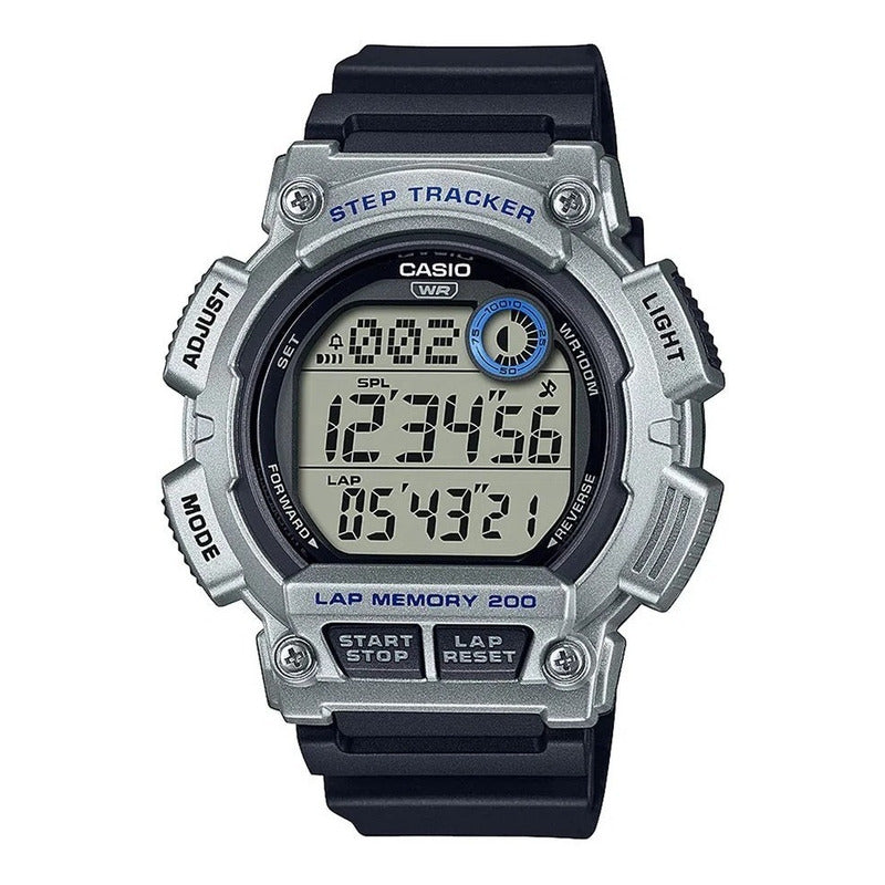Reloj Hombre Casio Ws-2100h-1 Podómetro Hora Dual  Negro